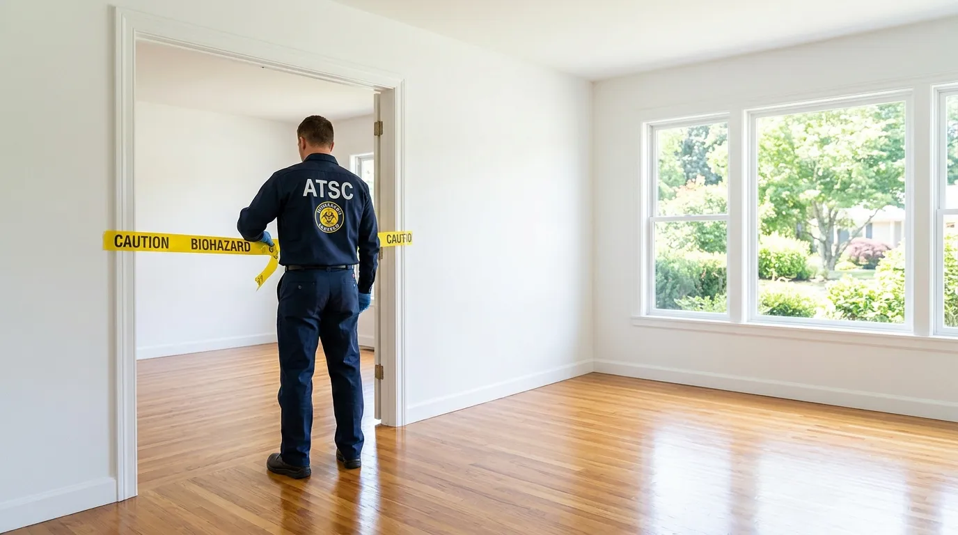 Certified biohazard cleanup crew performing Trauma Scene Cleanup in Golden